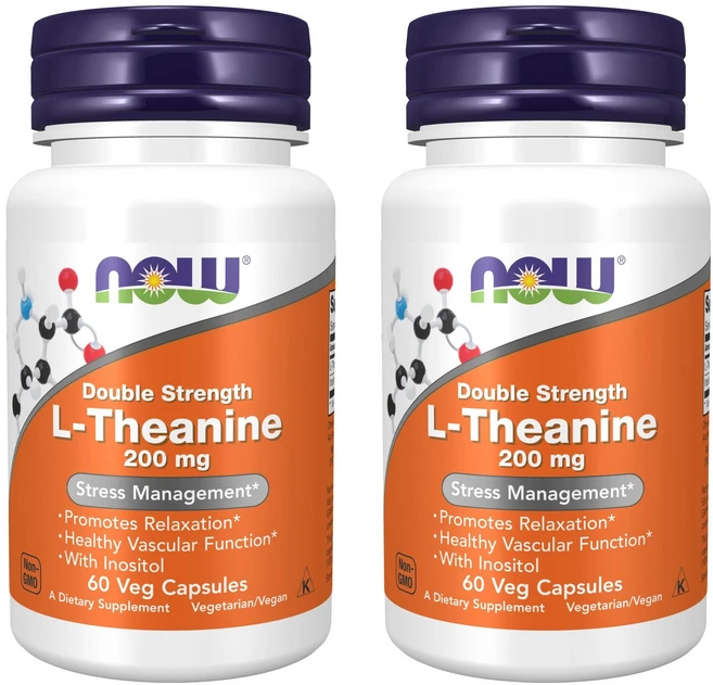 나우푸드 L-테아닌 200mg 베지 캡슐, 60정, 2개 - 쿠팡