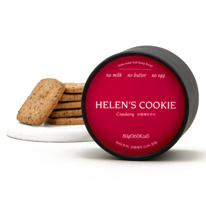 비건헬렌스 블랙시리즈 쿠키 골라담기(6종 중 택1), 크랜베리쿠키, 80g, 1개