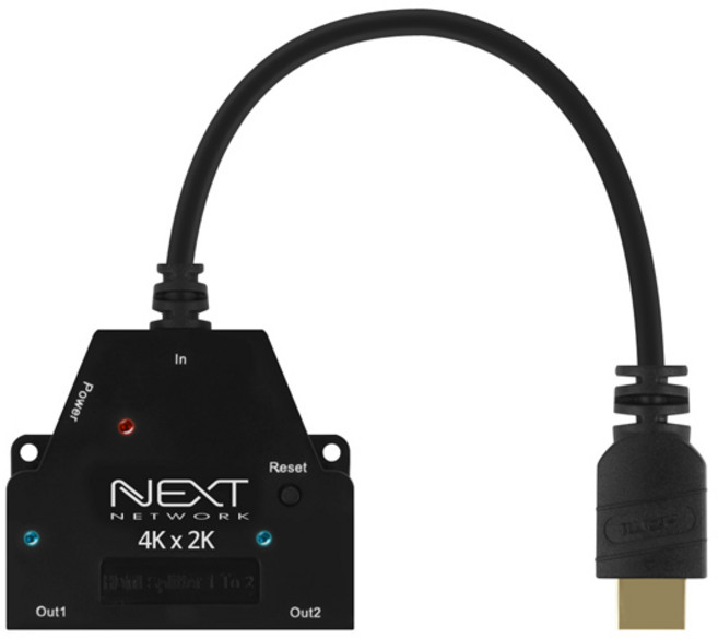 1:2 4K UHD HDMI 모니터 분배기 케이블타입 4K30Hz HDCP v1.3 NEXT-4202SPC4K, 기본, 1개