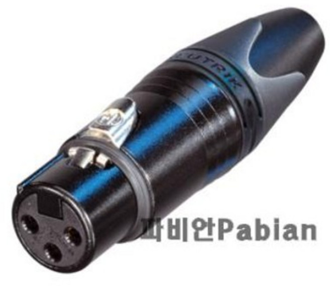 [폴리에이브이] 뉴트릭 고급 블랙 XLR(암) 땜용커넥터[NC3FXX-B], 상세내용표시, 1개