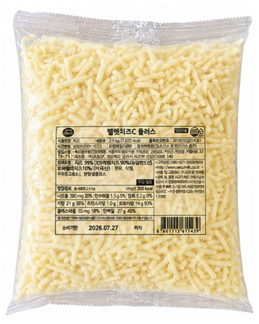 서울우유 펠렛치즈C 플러스 대용량 모짜렐라치즈, 4개, 2.5kg