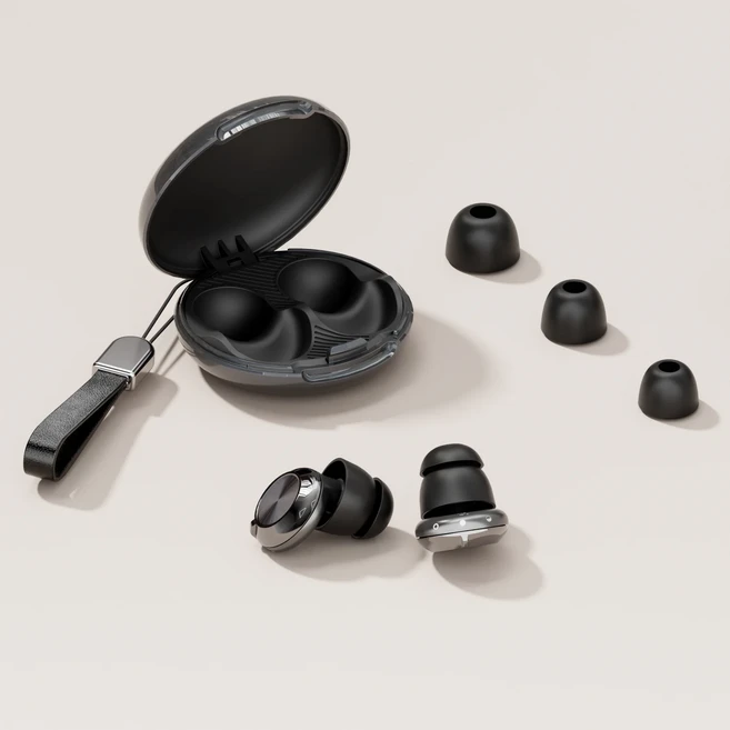 새롭게 업그레이드된 3-in-1 필터 소음 감소 귀마개 개인 모델 소리 차단 수면, 02 1 pair black