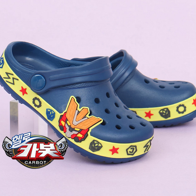 아동용 EVA 초경량 헬로카봇 케릭터 남아샌들 비치 슬리퍼