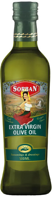 소르반 엑스트라버진 올리브오일 냉압착 스페인산 올리브유, 1개, 500ml