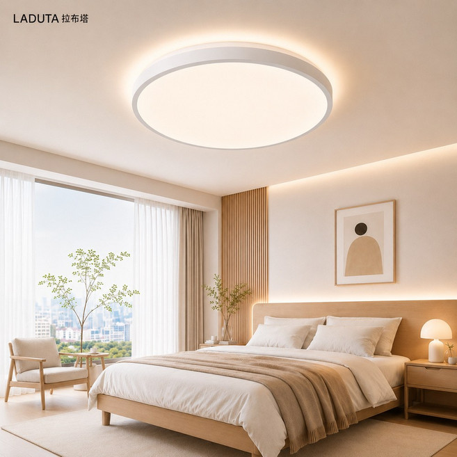 LADUTA 全光譜智慧護眼吸頂燈, 黑色藍牙mesh智能版50cm-48瓦