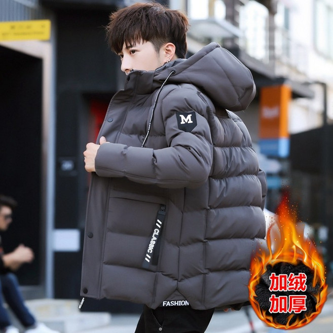 男士冬季加絨加厚防風滑雪外套