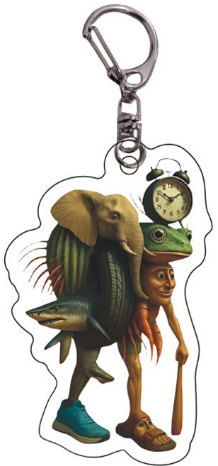 로앤제이 이탈리안 브레인롯 아크릴 키링, 1개, 12. 6인방