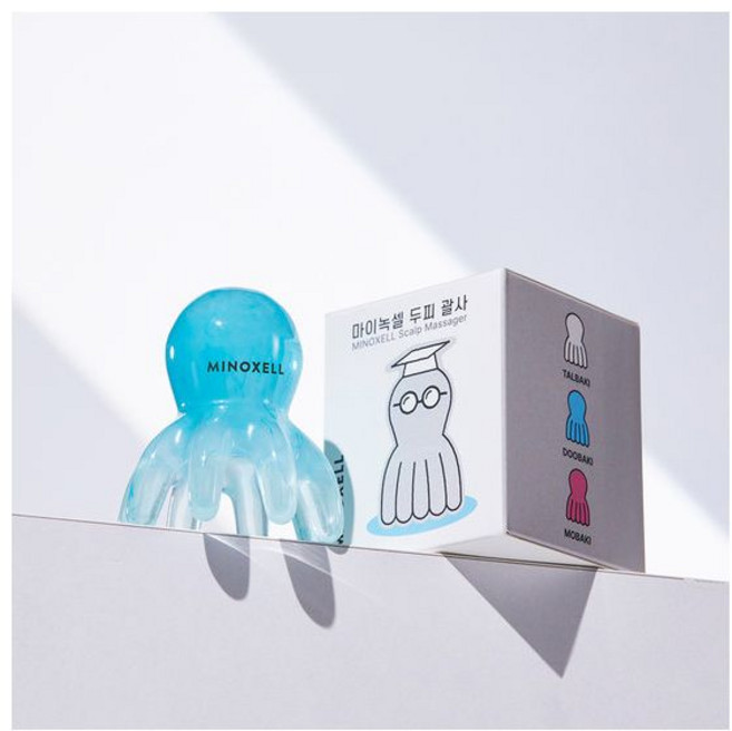 마이녹셀 현대약품 문어 두피 괄사 삼둥이 3종 중 1개 랜덤 발송 승모근 머리 두피 지압 경락 마사지 림프순환 10 000원