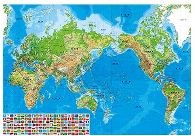 챔버아트 교육용 국기와 세계지도 1000피스 직소퍼즐액자 CA1157, 1개, 퍼즐단품