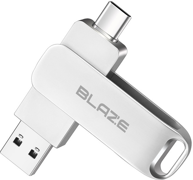 USB 메모리 C타입 USB3.2 GEN1 OTG 듀얼 스마트폰 핸드폰 아연 합금, 128GB, 1개