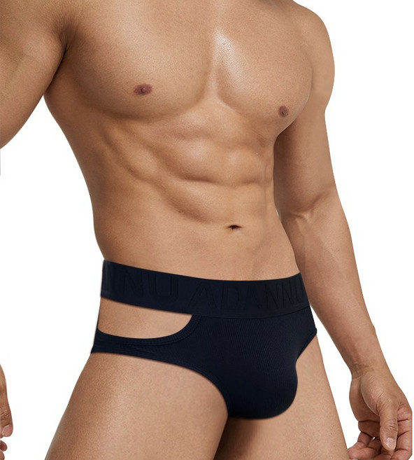 남자 삼각팬티 부드러운촉감 스판 통기성 섹시 펀칭 속옷 인어미남 Men's Underpants