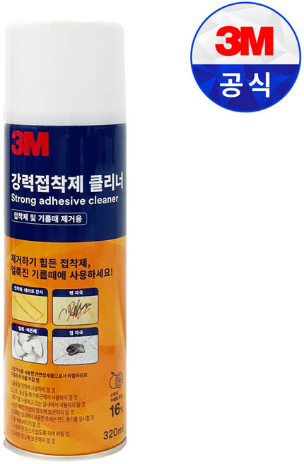 3M 강력접착제 클리너 320ml 본드 스티커 기름때 찌든때 제거제 오렌지향, 1개