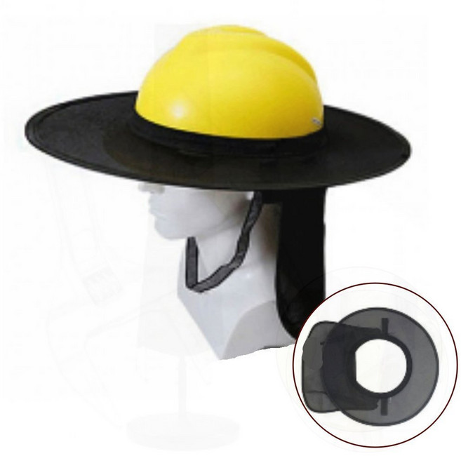 현장용 자외선차단 안전모가리개 여름철 블랙 햇빛가리개 광폭, MOON 블랙 안전모 챙 햇빛가리개, 1개