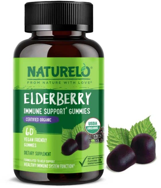 내츄렐로 엘더베리 구미 60정 Naturelo Elderberry Gummy Supplements for Immune Support - 쿠팡