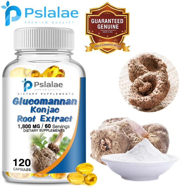 글루코만난 곤약뿌리 추출물 1800mg - 체중 관리 식욕 억제 해독, 2개, 120정 - 쿠팡
