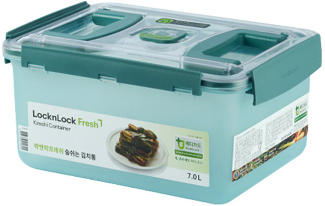 락앤락 MEDI 프레쉬 숨쉬는 김치통 투핸들, 7L, 1개