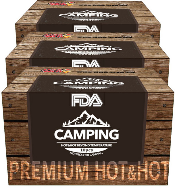 핫앤핫 초대형 캠핑용 핫팩 BROWN 230g, 3세트