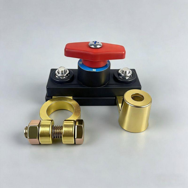 汽車電瓶智能遙控斷電開關, 1個, 薩威凸型鍍銅斷電卡子