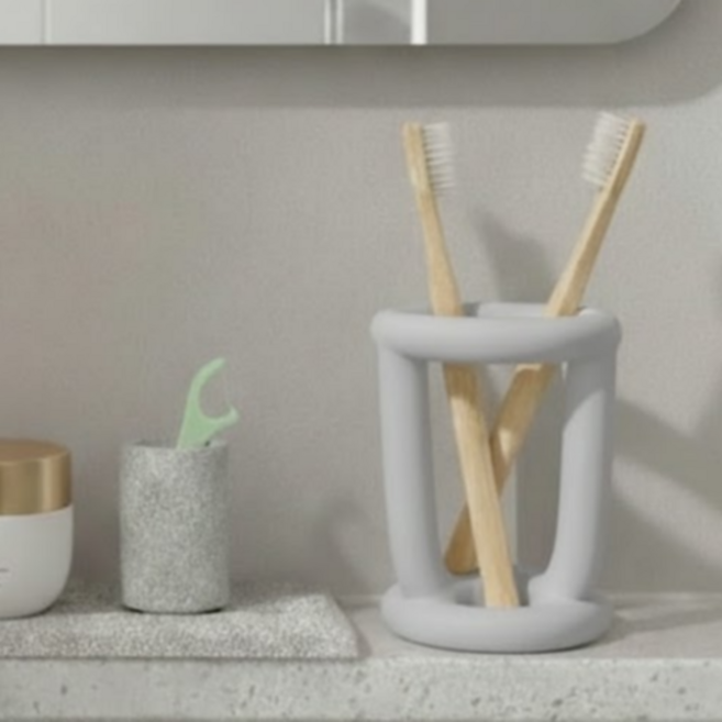 클레리아 바람 잘 통하는 핀터레스트st 칫솔꽂이, 그레이, 1개