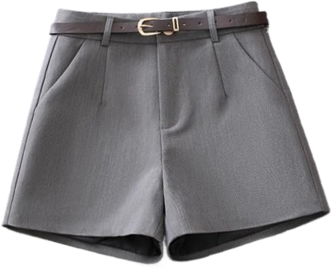 여성용 정장 반바지 하이웨스트 A라인 데일리 캐주얼 반바지 1D135