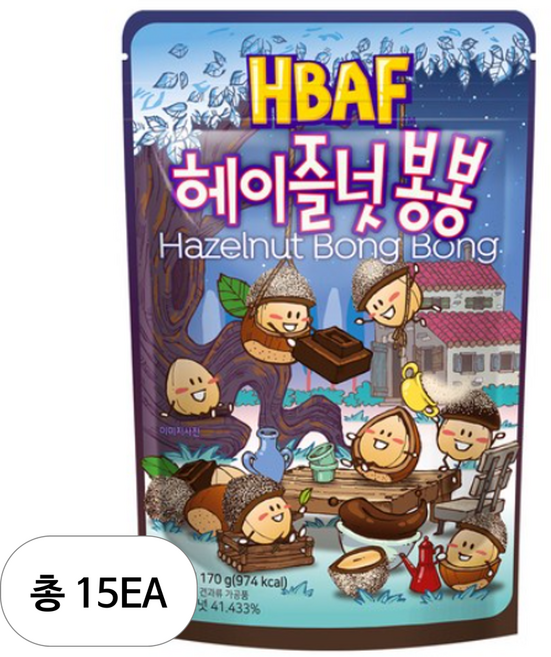바프 헤이즐넛 봉봉, 170g, 15개
