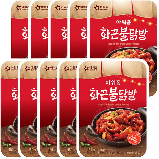 아워홈 신당동식 화끈불닭발, 10개, 150g