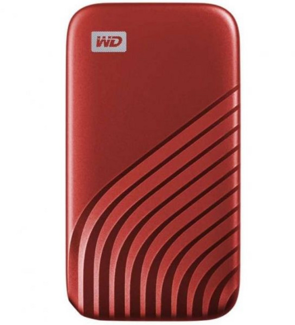 WD 1TB My Passport SSD 휴대용 외장 솔리드 스테이트 드라이브 빨간색 튼튼하고 빠르게 타오르는 속도 하드웨어 암호화를 통한 비밀번호 보호 WDBAGF0010BR, Red