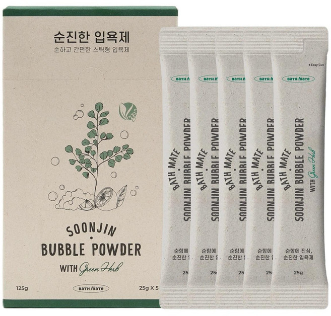 배스메이트 순진한 입욕제, 25g, 5개