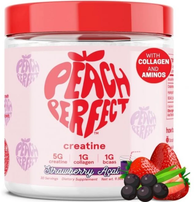 Peach Perfect Creatine Blend for Women – 미분화 Creatine Monohydrate with BCAA & Collagen for Glute S, Peach Perfect Creatine Blend f, 1개 - 쿠팡