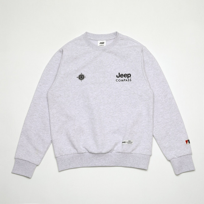 지프 남성맨투맨 나침반 자수로고 긴팔티셔츠 JQ855
