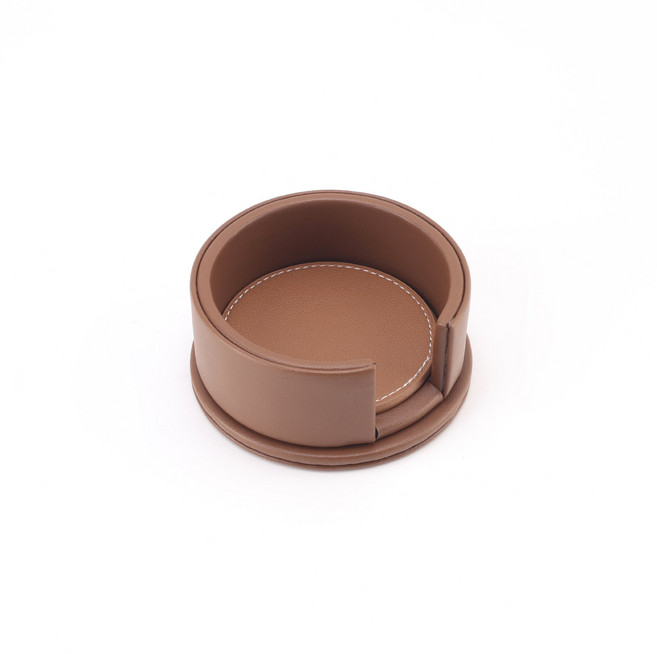 皮革杯墊 防水隔熱 耐磨耐用 降噪吸震 8x8cm 10x10cm, 底座(無杯墊), 1個