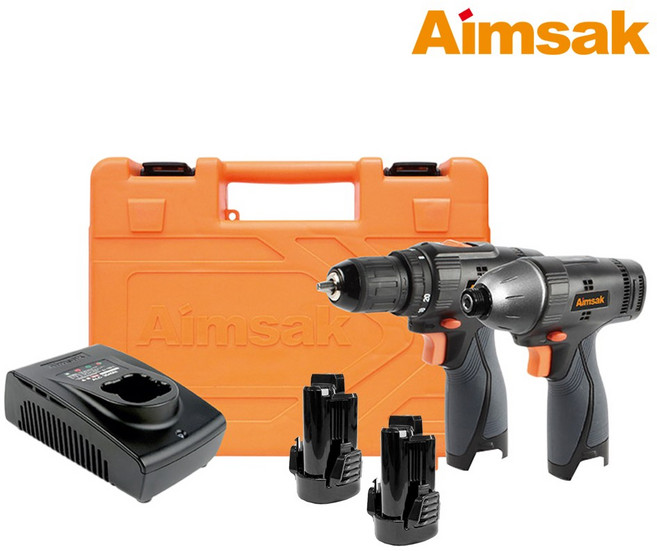 아임삭 AO310RM 충전콤보세트 배터리2개 임팩트드릴, 1개