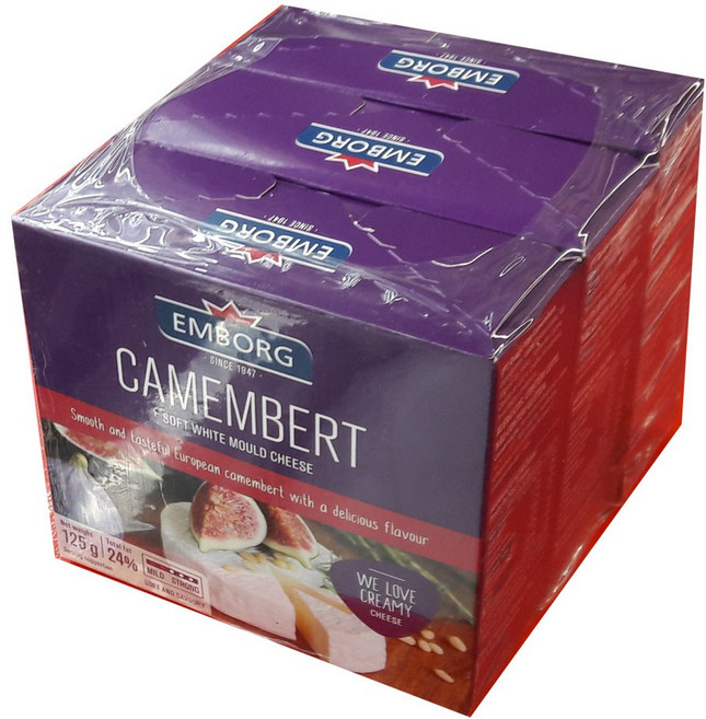 엠보그 까망베르치즈 아이스포장, 3개, 125g