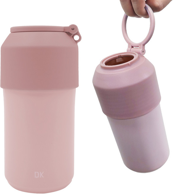 페트병 쿨러 생수 음료수 맥주캔 소주 휴대용 아이스 보틀 500ml, 1개, 연핑크