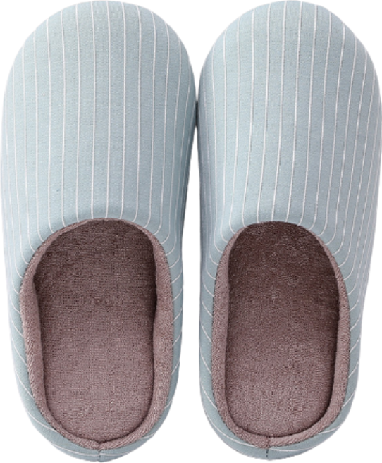층간소음 없는 폭신한 거실 실내화 사무실 슬리퍼, 모던스트라이프 스카이(여성용), 1개