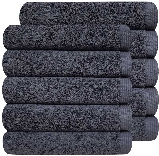 다주타올 호텔수건 40수 코마사 200g 40cmX80cm 두꺼운 고급 무형광 수건 타올, 챠콜그레이, 10개