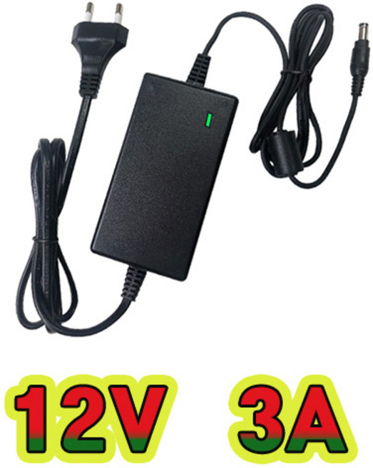 순흥전기 12V 3A 삼성/LG 모니터 전원선일체형 어댑터 SMPS 직류전원장치, 1개