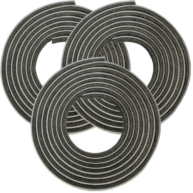 6mm 샷시 발수 모헤어 / 순수 100% 국산 / 텍스토머 기능성 털 문풍지 - 높이 6mm x 폭 6.7mm x 길이 2.5m, 3개