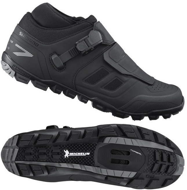 시마노 SH-ME702 슈즈 와이드형/SPD MTB 클릿 체결식 자전거 신발/안정감/내구성/추격 흡수/버클 조절, ( OLIVE 43 )