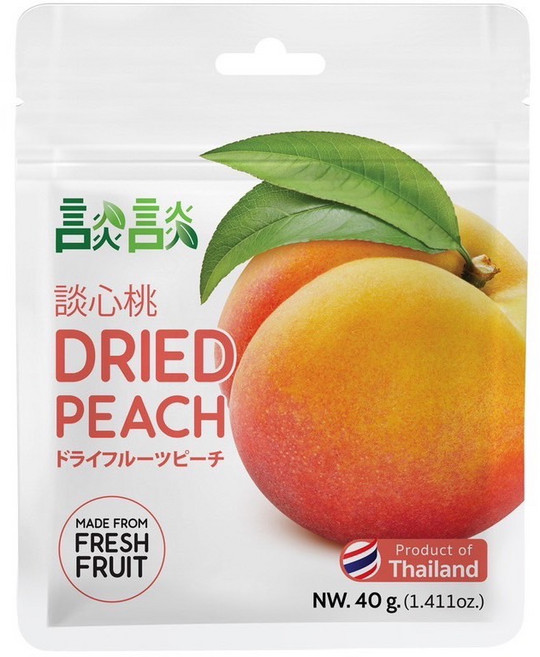 談心桃 蜜桃乾 使用新鮮水果製成, 100個, 40