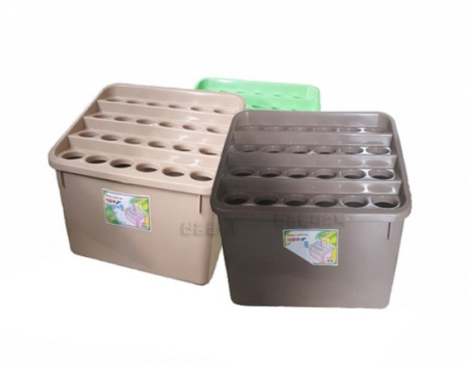 비스토어 다모아 우산꽂이 24구 대용량 업소용우산꽂이 카페 사무실 모던우산꽂이 우산보관함 우산정리함 (베이지), 1개, BROWN