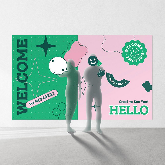 환영포토존-베리웰컴, 1.베리월컴 그린 세트