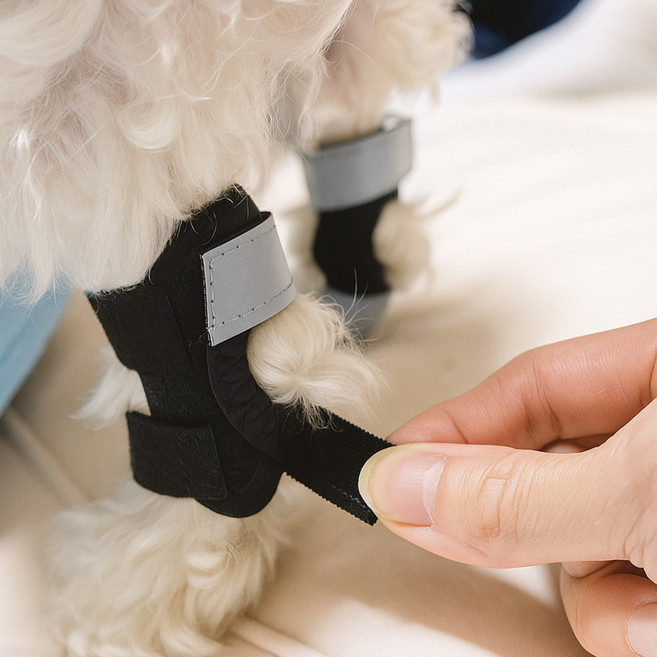 오스린 강아지 비절 발목 슬개골 보호대, 2개, 7.5L