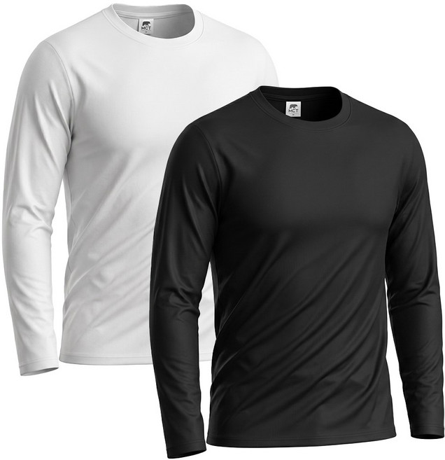 남녀공용 1+1 [2장묶음] 드라이 에어 쿨 긴팔티 등산 운동 런닝 헬스 흡한속건 남성 여성 쿨링 무지 티셔츠