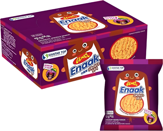 게메즈 에낙 스모크 바베큐맛 대용량 과자 스낵 사무실 회사 간식 라면과자 수입과자 아이들 술안주, 14g, 60개