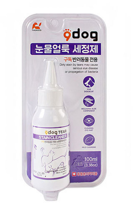 강아지 눈물자국 구독 눈물얼룩 세정제100ml, 1개