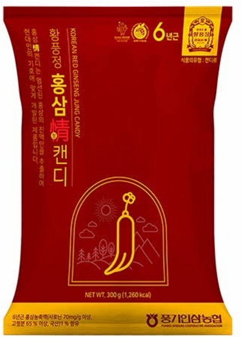 농협 6년근농축액햠유 홍삼 황풍정 홍삼정 캔디 900g, 1개