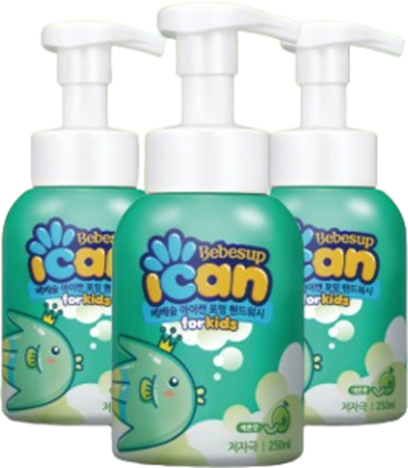 포밍 핸드워시 메론향 용기 3통, 250ml, 8개