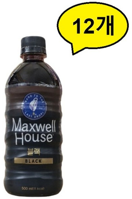 맥스웰하우스 마스터 블랙, 500ml, 12개