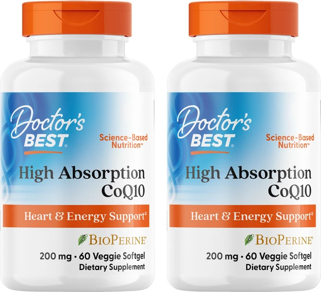 닥터스베스트 하이 앱솔션 CoQ10 200mg 베지 소프트젤 글루텐 프리, 60정, 2개 - 쿠팡